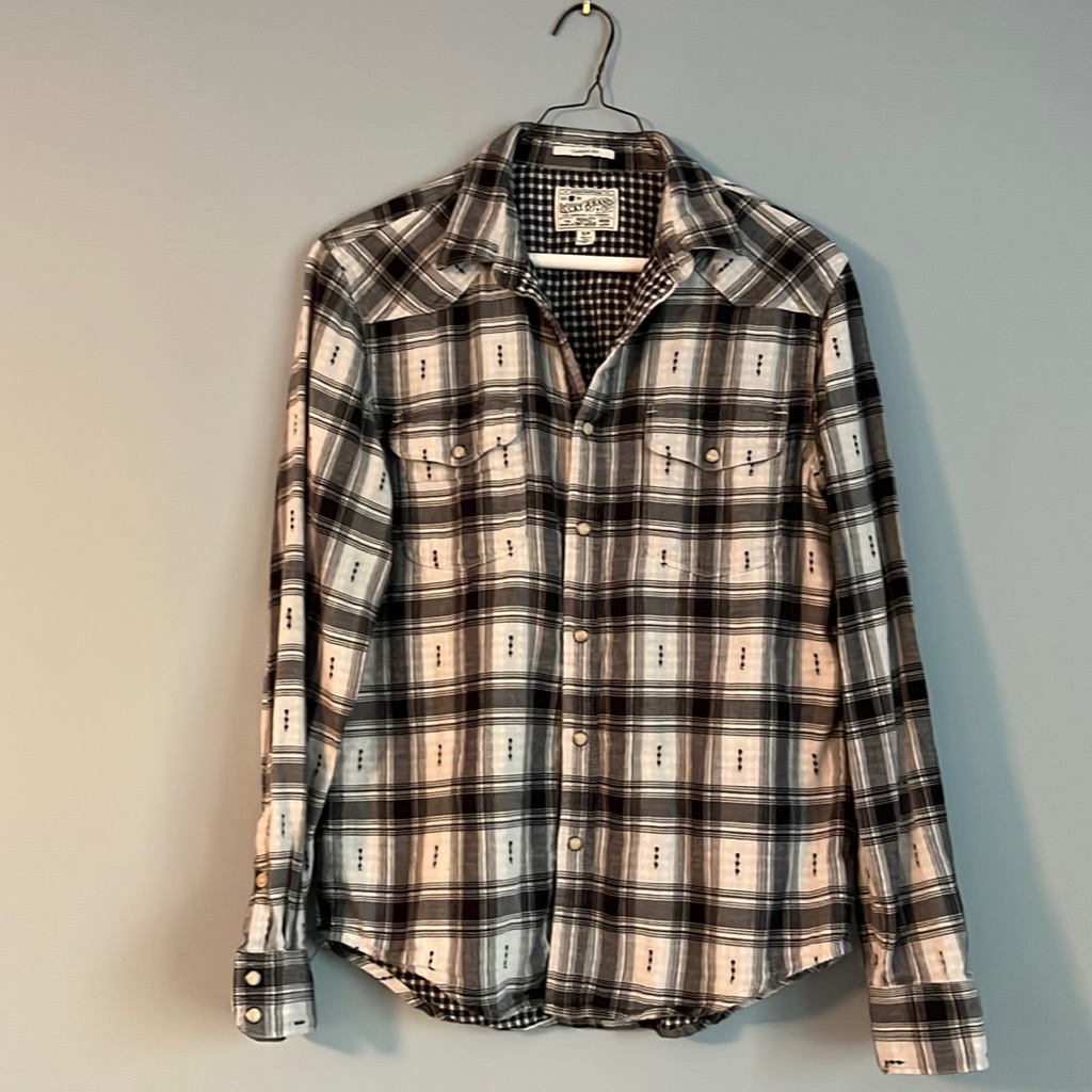 Lucky Brand Snap Front Lines Button Down
